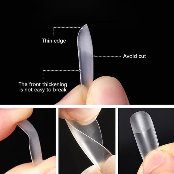 IC 240st Gel X Nails Tip Press på Forlengelse Akryl Full Dekning 03