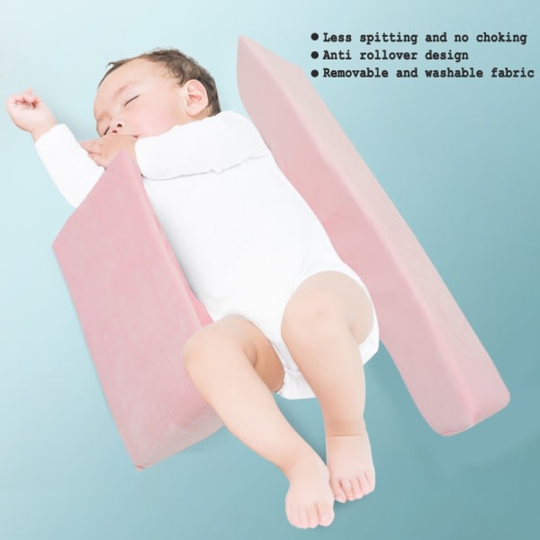 IC Baby sovepude, anti-deviationshoved, aftagelig og lyserød