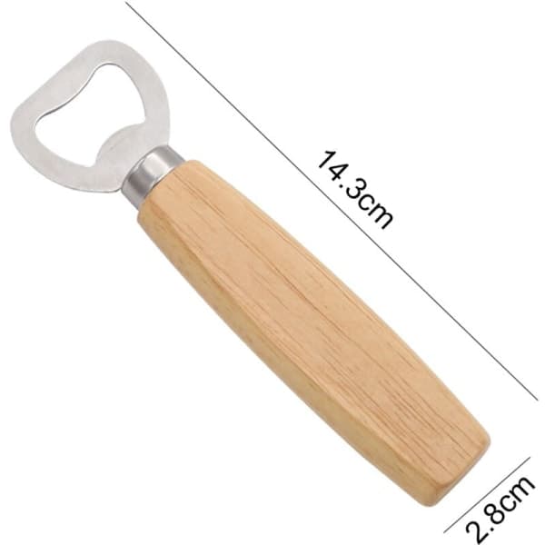 IC 6-delt flaskeåbner i rustfrit stål, bartenderflaskeåbner, flaskeåbner til ciderøl til hjem, køkken, bar eller restaurant