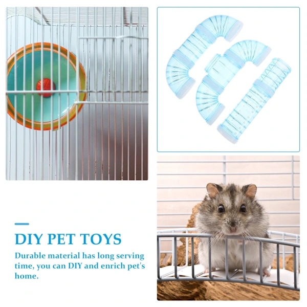DIY Labyrinth Connection External Cage Tunnel Extendable Hamster Tubes Small Animals