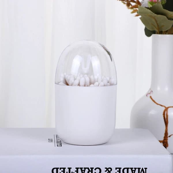 Cute Toothpick Holder Cotton Swab Holder Toothpick Dispenser Reusable Portable Storage Boxes with Removable Clear Dust Cover