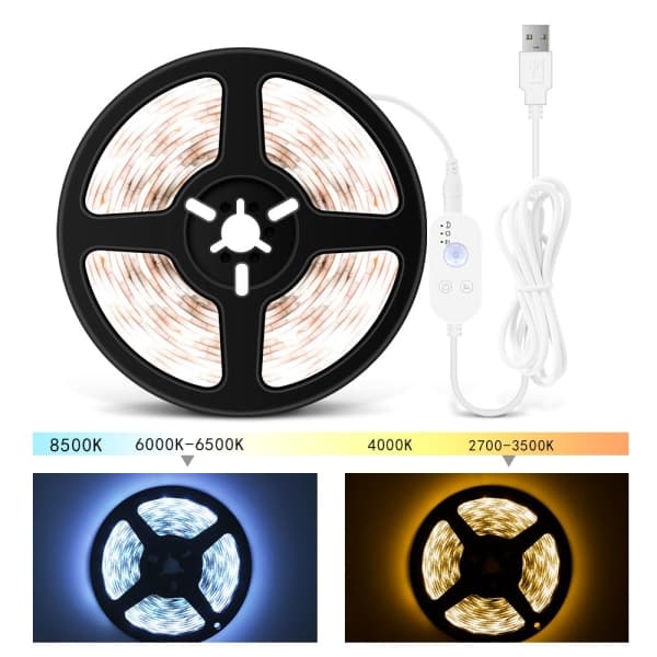 IC LED-lysstribe Intelligent Induktionslysstribe Dekoration til hjemmet (6500K (Kold Hvid) 4 meter)
