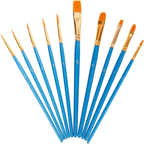 IC 10 ST Artist Paint Brush Set Multifunktionell Nylon Paint Brush