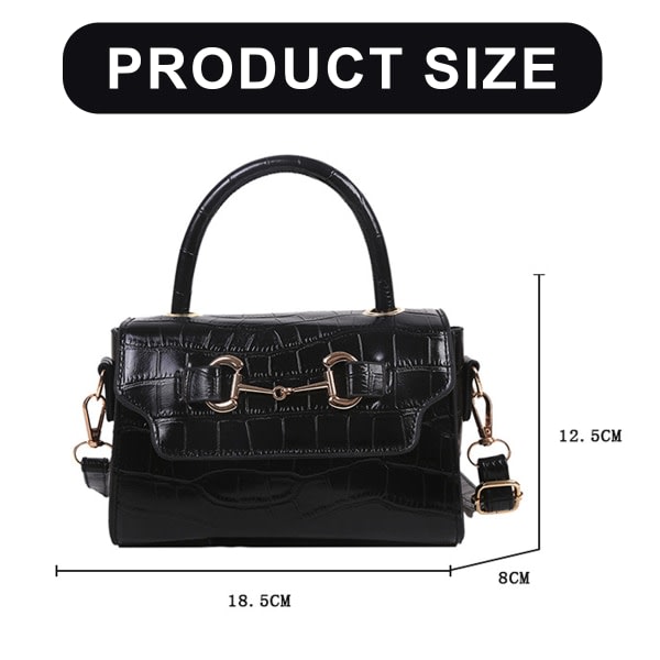 IC Enkel design väska dam handväska mode konstläder svart