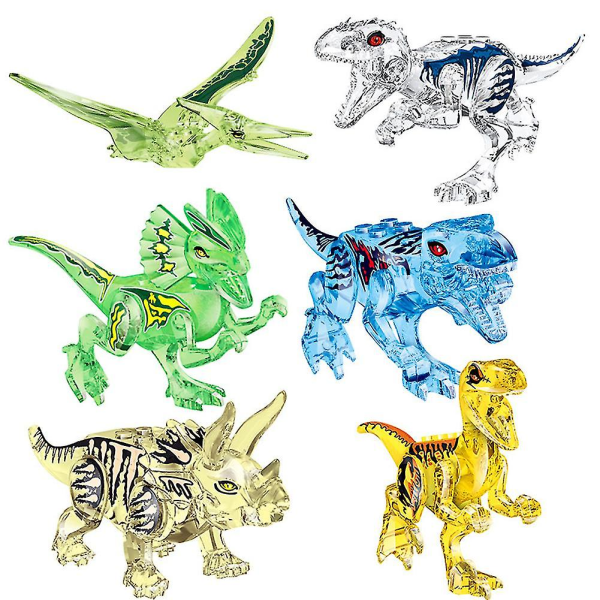 IC Blå DIY 3D Dinosaurie Modell Kristall Utbildning Barn Leksak Gåva