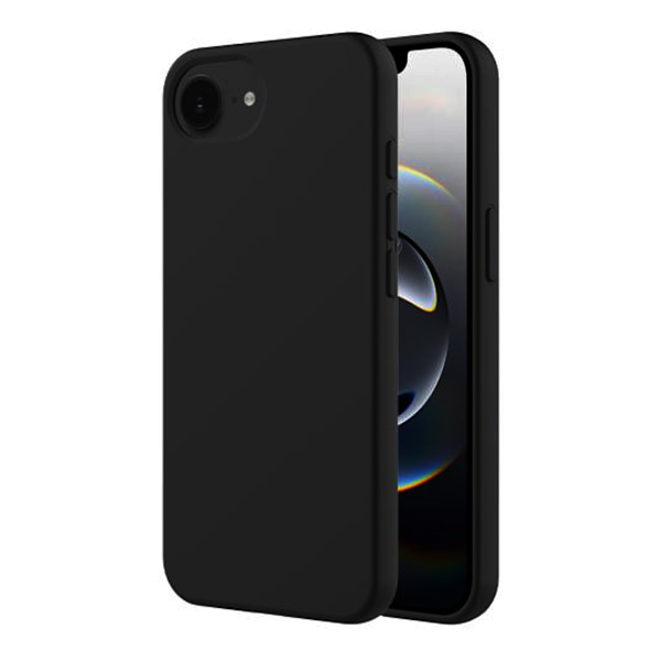 iPhone 16e-Silicone Rvelon Black Svart