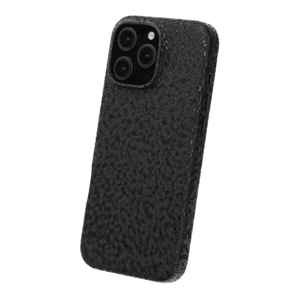 Crystal Grain Full Wrap Magnetic PU Leather Case For iPhone 16 Pro Max Black