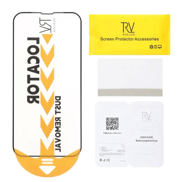 Screen Protector iPhone 13 Pro Max /14 Plus  - 3D Tempered Glass Black RV- Bulk with frame -20 pcs Svart