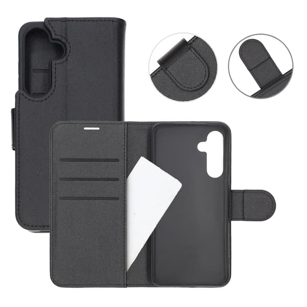 Samsung Galaxy S24 Wallet Case with Stand - Black Svart