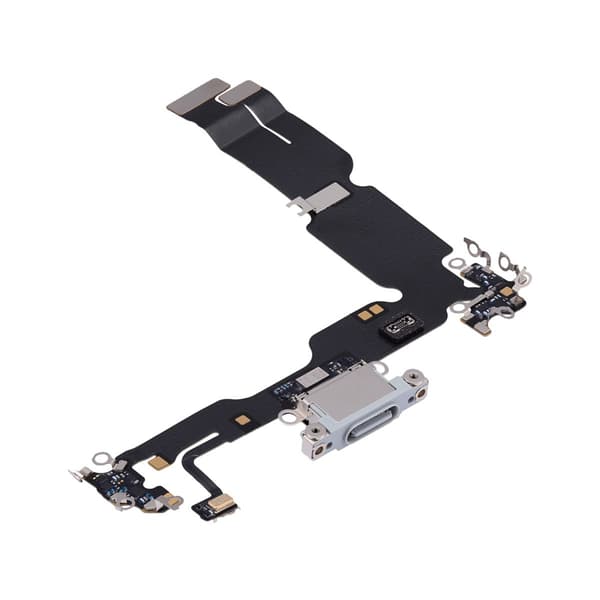 iPhone 15 Plus Laddkontakt med Flexkabel - Blå Blå