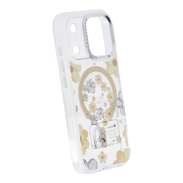 Gradient Floral Magnetic Case For iPhone 17 Pro Yellow Gul