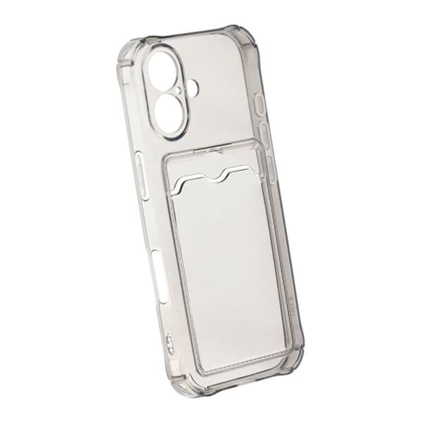 Shockproof Mobile Case with Card Holder for iPhone 17 - Black Svart