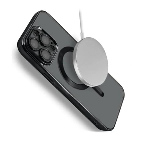 Luxury Phone Case with Magsafe iPhone 15 Pro Max - Black Svart