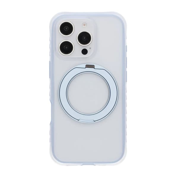 Armor Matte Frosted Magnetic Case with 360° Rotatable Kickstand - iPhone 16 Pro Max Blue