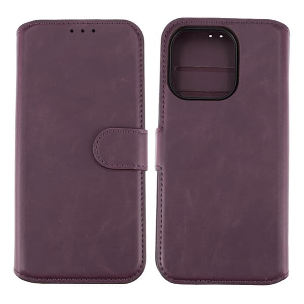 RV Magnetic Wallet Case iPhone 15 Pro Dark Cherry Lila