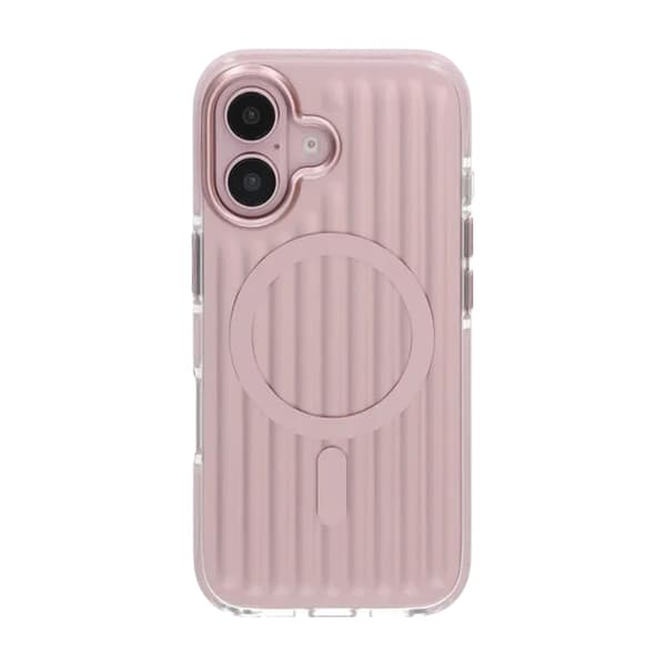 Patterned TPU Case for iPhone 16 with MagSafe - Pink Rosa