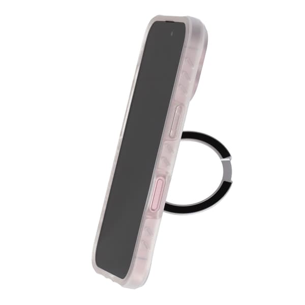 Matt Mobilskal med ringstativ för iPhone 16 - Vit Vit