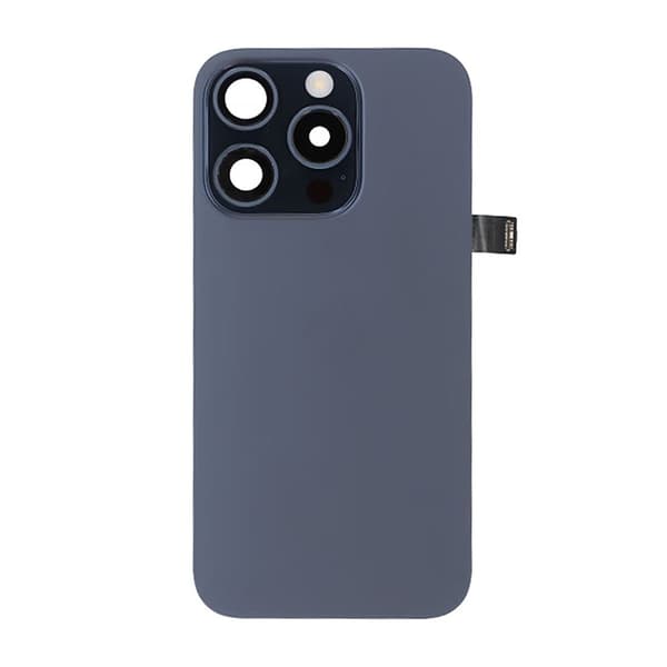 iPhone 15 Pro Baksida Glas Komplett OEM - Titanblå