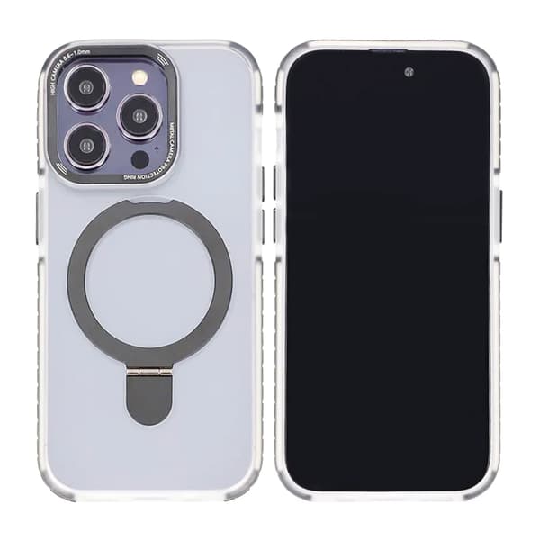 iPhone 15 Pro Max Mobilskal med Magsafe och Stativ - Grå Grå
