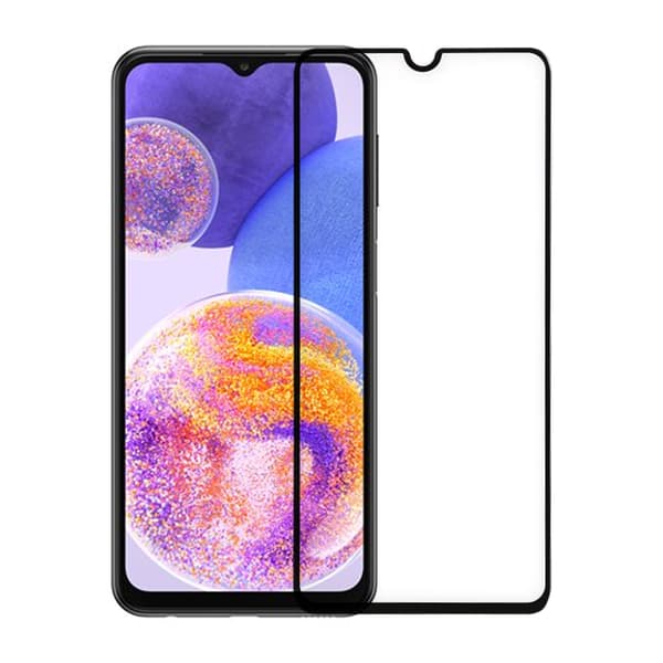 Screen Protector Samsung Galaxy A23 5G - 3D Tempered Glass - Black - bulk Svart