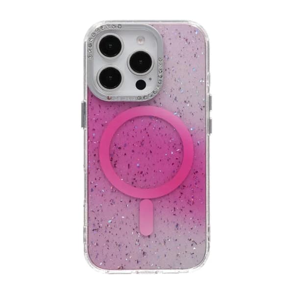 Glitter Diamond Magnetic Case - iPhone 16 Pro Max Pink Rosa