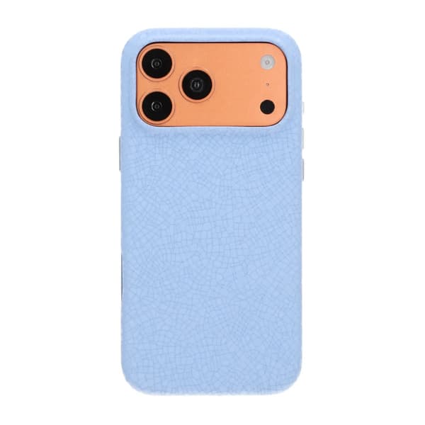 Crystal Grain Full Wrap Magnetic PU Leather Case For iPhone 17 Pro Max/18 Pro Max Blue