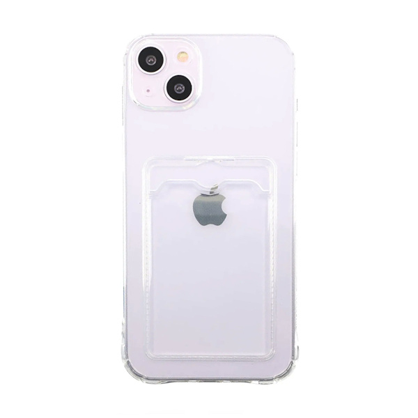 Shockproof Case with Card Holder iPhone 14 Plus Transparent Transparent