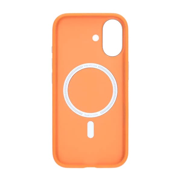 Mobilskal konstläder med Magsafe för iPhone 17 - Orange Orange