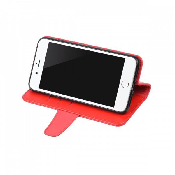 iPhone 11 Pro Max Wallet Case Stand with Extra Card Slots - Red Röd