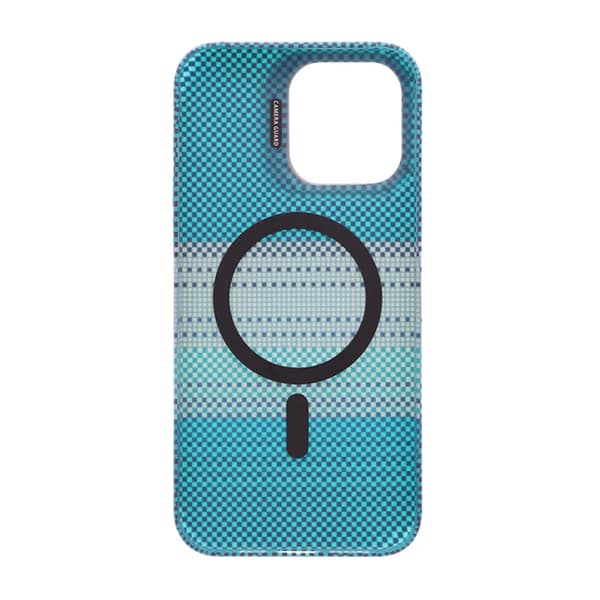 Magsafe Case and Stand for iPhone 15 Pro Max - Striped Green Grön