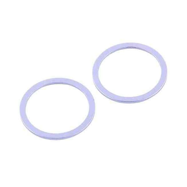 iPhone 12 Linsskydd med Metallram - Lila (2-pack) Lila