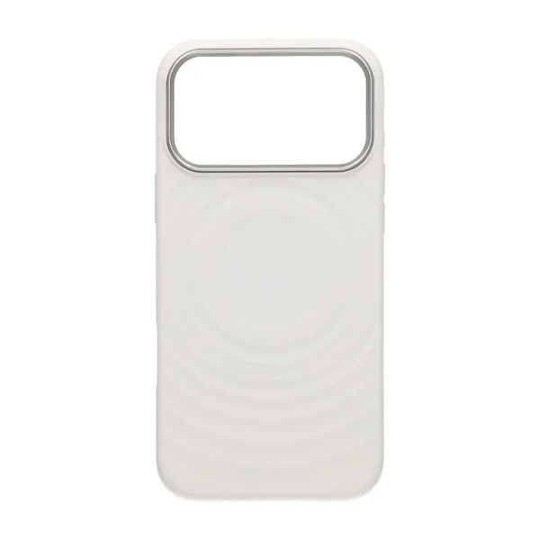 Cream wave liquid silicone Case For iPhone 17 Pro Max White Vit