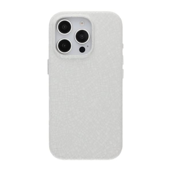 Crystal Grain Full Wrap Magnetic PU Leather Case For iPhone 16 Pro White Vit