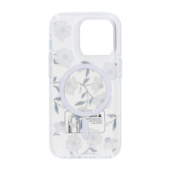 Case Magsafe for iPhone 15 Pro Max - Transparent flowers and twigs Transparent