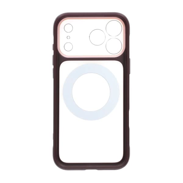 Clear Glow 360 Rotating MagSafe Stand Case For iPhone 17 Pro Max/18 Pro Max Wine Red