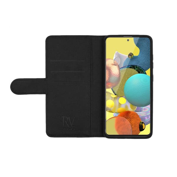 Samsung A72 Wallet Case Magnet Rvelon - Black Svart