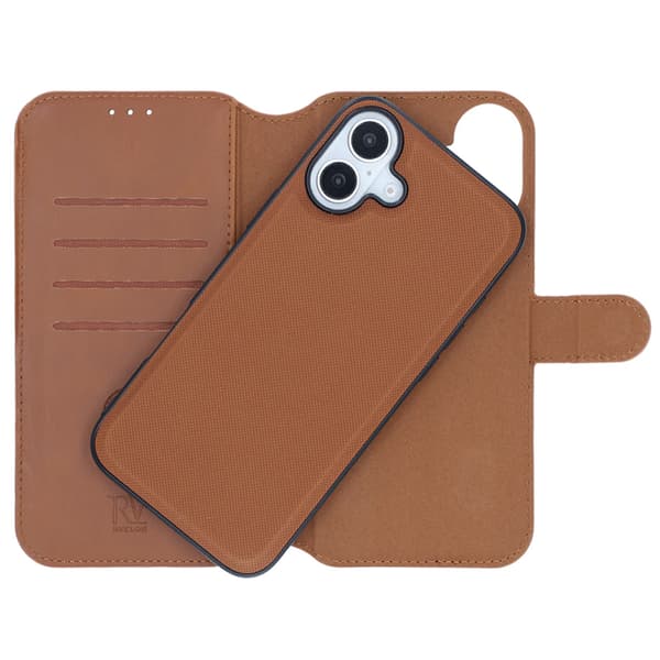 RV Magnetic Wallet Case iPhone 16 Brown Brun