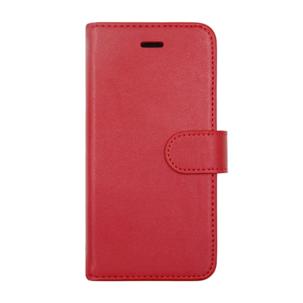 iPhone 6 and iPhone 6S Wallet Case Leather with Stand - Red Röd
