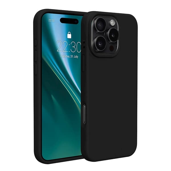 Silicone Case iPhone 16 Pro- Black Svart