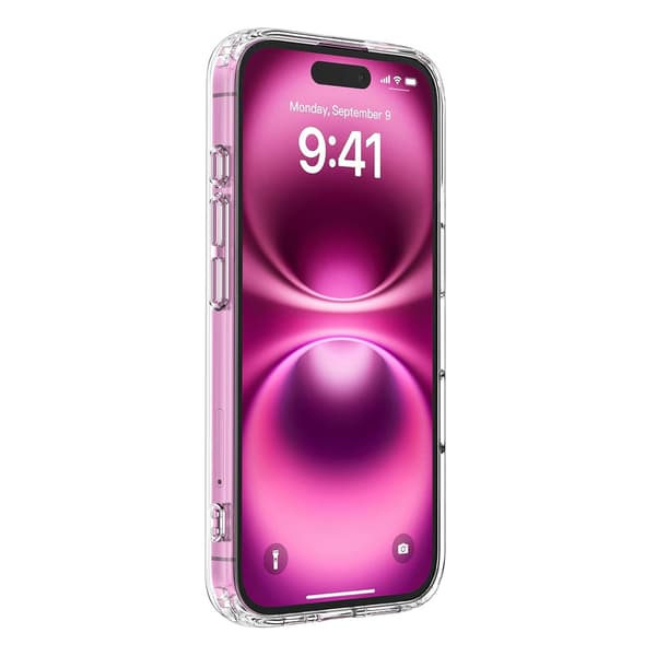 1.5MM Inner Anti-drop TPU+PC Magnetic Clear Case for iPhone 16 Transparent