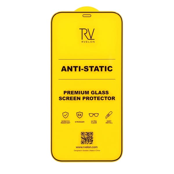 Rvelon Skärmskydd för iPhone 12 Pro Max - 2.5D Härdat Glas - Bulk