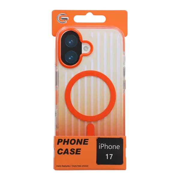 Mobilskal Korrugerad MagSafe för iPhone 17 - Orange Orange