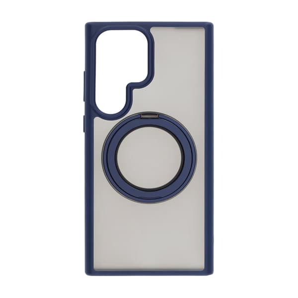 Matte case 360 ​​rotating bracket Mobile Phone Case For Samsung S25 Ultra Blue Blå