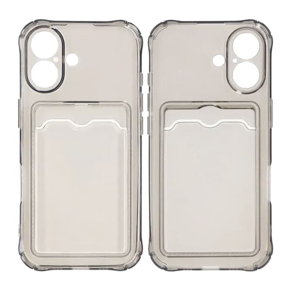 Shockproof Case with Card Holder iPhone 17 Black Svart