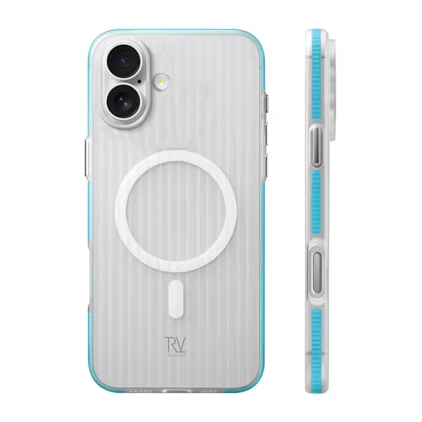 Rvelon Corrugated Magsafe Mobile Case for iPhone 17 - Blue Blå