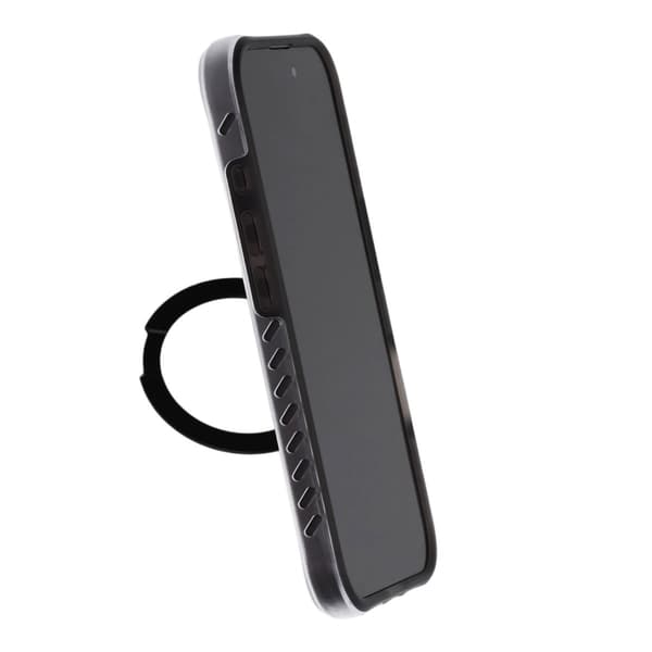 Matt Mobilskal med ringstativ för iPhone 16 - Svart Svart