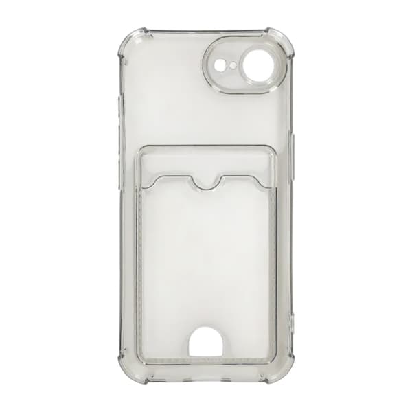 Shockproof Case with Card Holder iPhone 16e - Black Svart