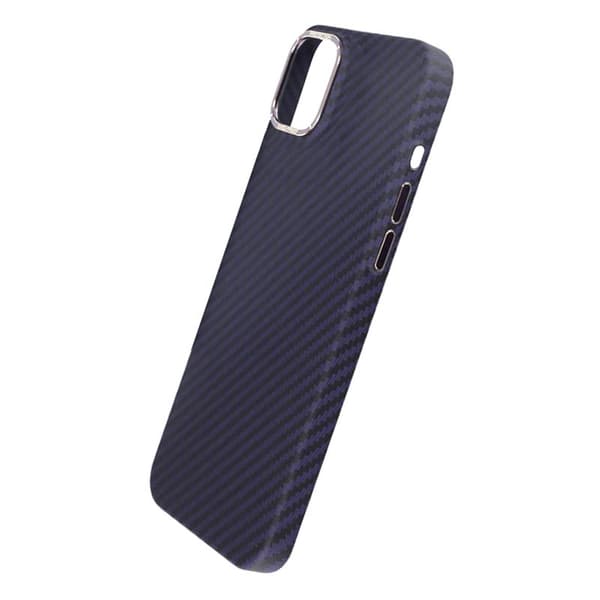 iPhone 15 Plus Carbon Fiber Phone Case - Purple Lila