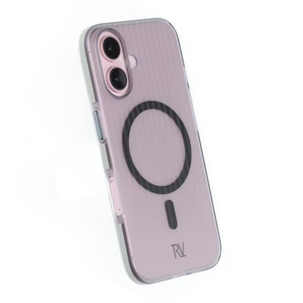 Rvelon Anti-slip corrugated magnetic protective case For iPhone 16 Gray Grå