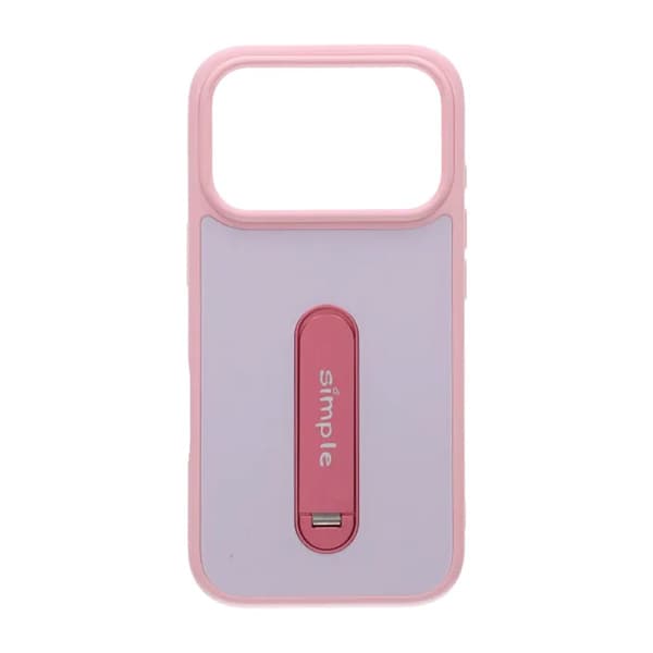 Skal med utfällbart roterande stativ för iPhone 17 Pro - Rosa Rosa
